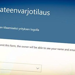 sateenvarjotilaus lomake