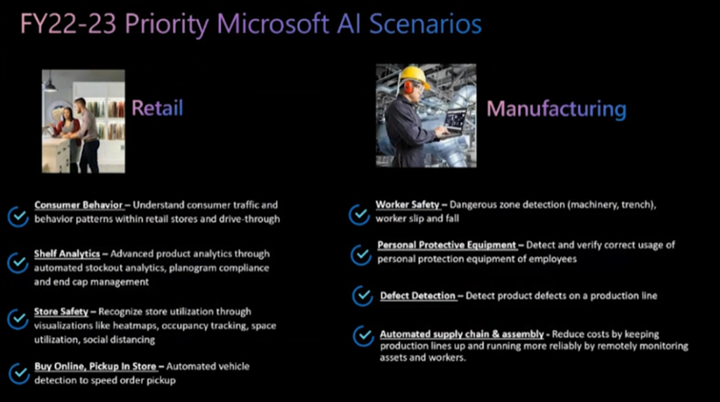 Priority Microsoft AI scenarios 23